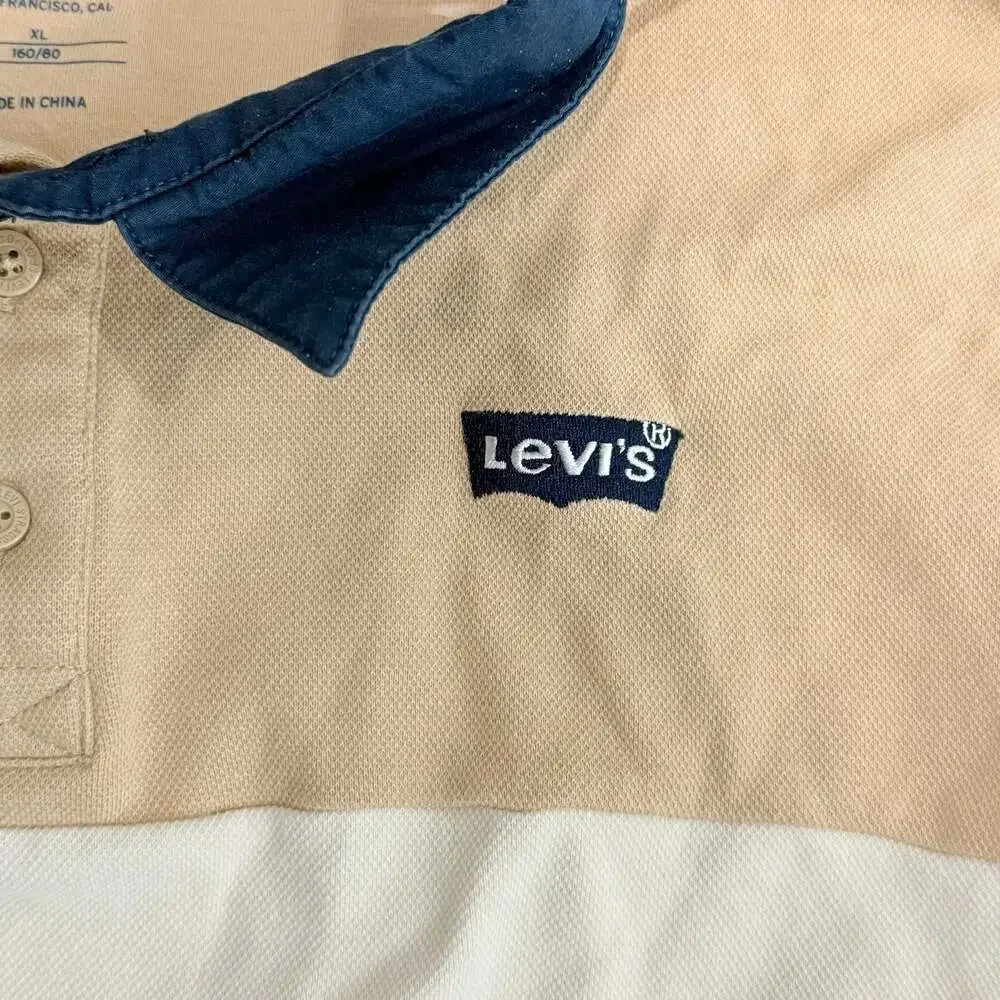Men’s Vintage Levi's Colorblock Long Sleeve Rugby Shirt Sz XL